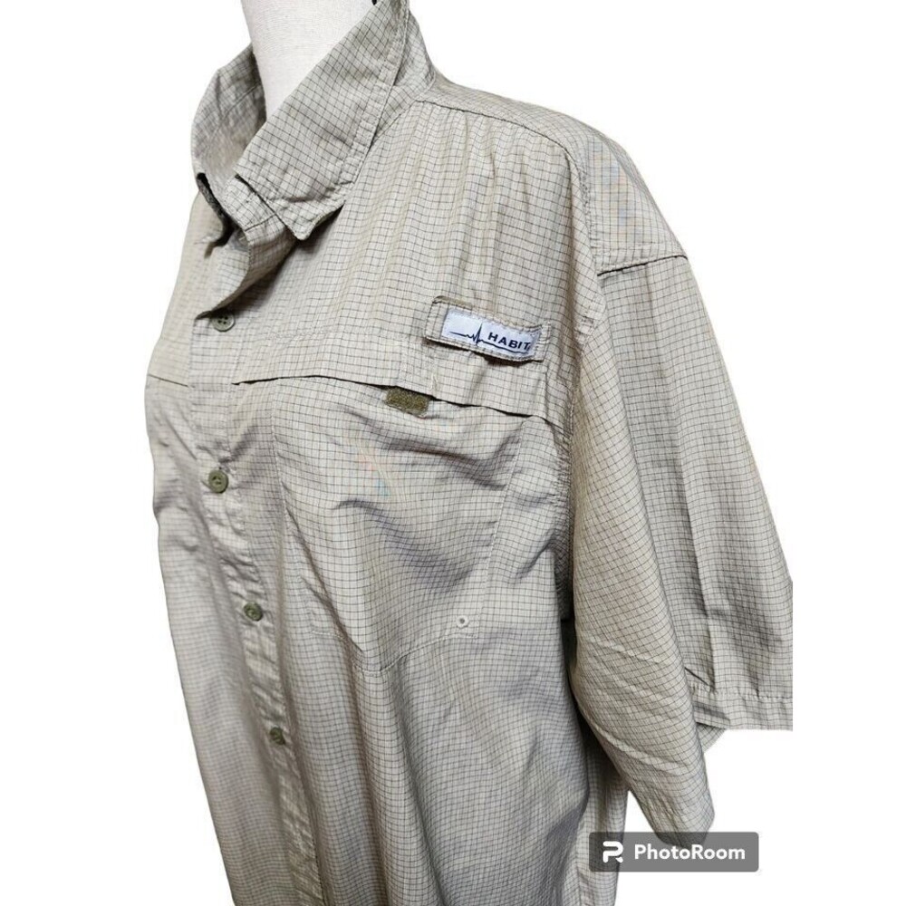 HABIT Mens Outdoor Shirt SPF 40+ Size XL Burnt Olive Color